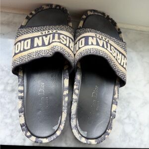 Dior Kids Slide Sandals - Black and Cream